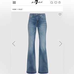 7 For All Mankind Blue Flare Jeans